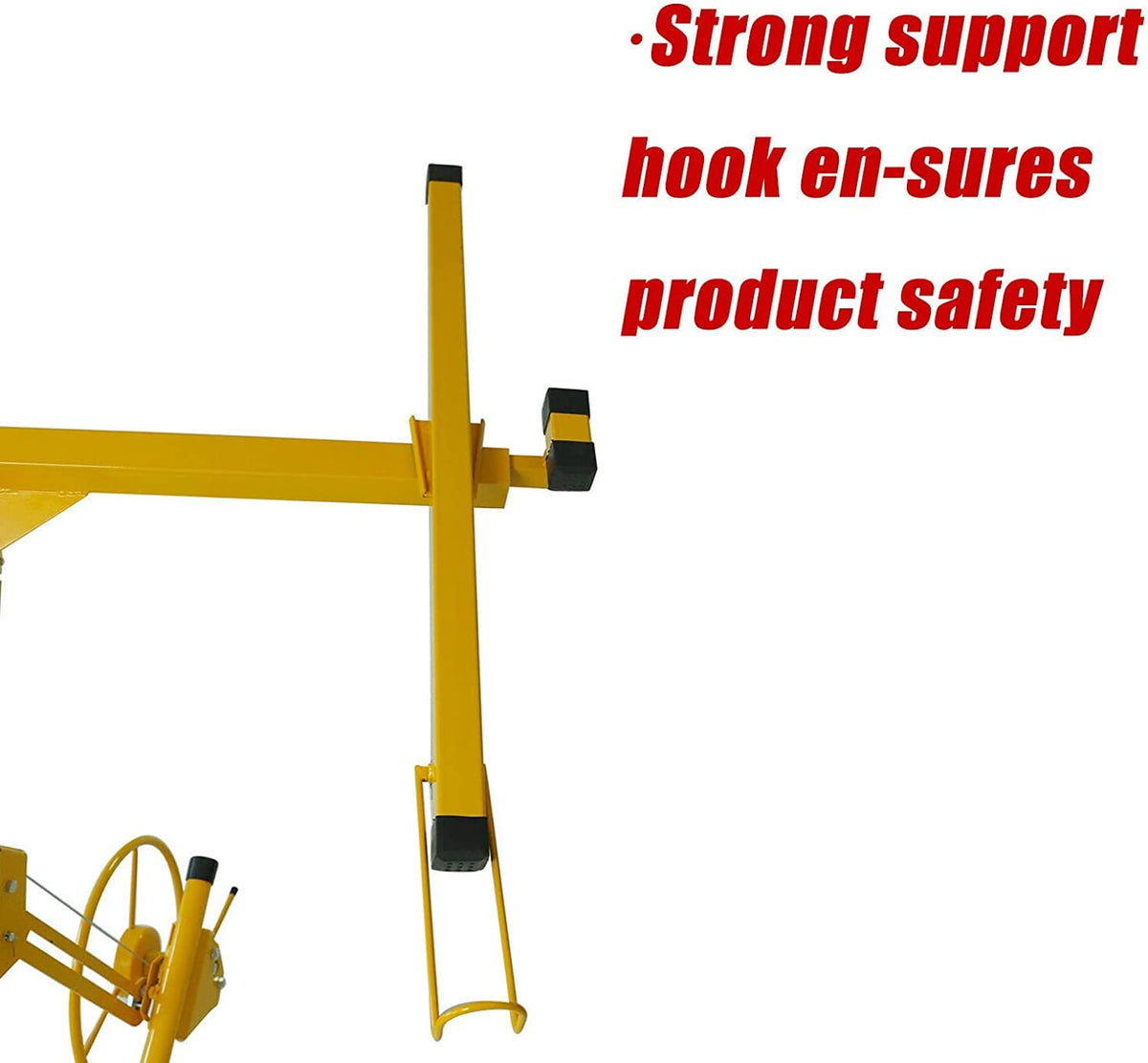 16FT Drywall Lifter Panel Hoist Dry Wall Rolling Caster Lifter Construction Tool 150LB Heavy Duty Sheetrock Hoist Holder (Yellow)