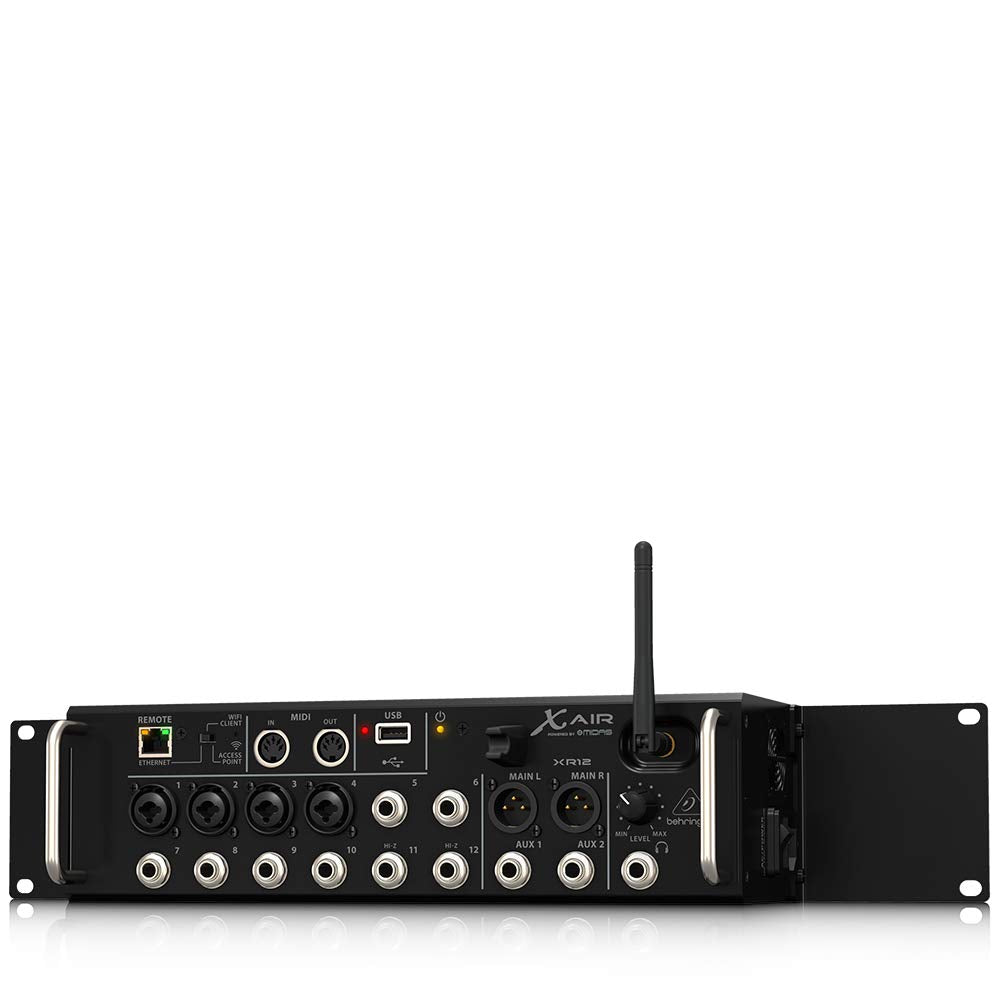 Behringer X AIR XR12 Digitalmixer, 12-Input, 4 Midas Preamps, integriertes WLAN, USB-Recording