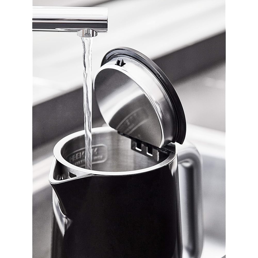 Krups BW8018 Smart'n Light Bouilloire électrique 5 niveaux de température Affichage numérique 30 minutes Fonction de maintien au chaud | Auto-Off | Capacité 1,7 L | Construction double paroi | Noir : Cuisine et Maison