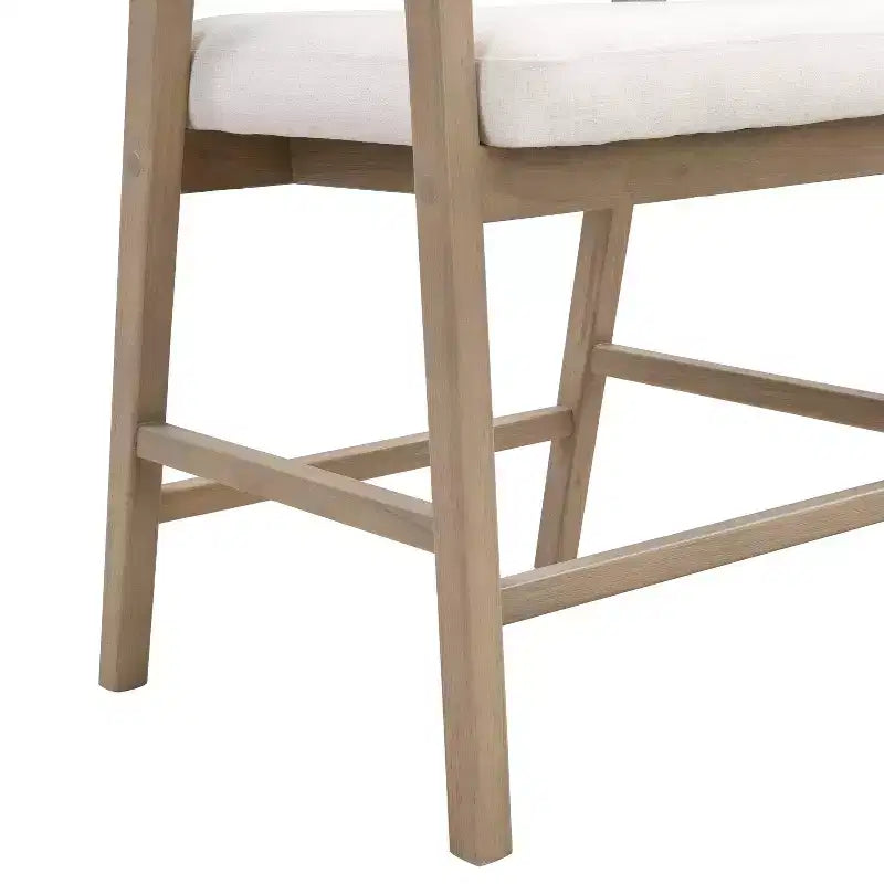 Christopher Knight Home Set of 2 Austin Rubberwood Upholstered with Cane Design Curved Back Counter Height Barstools Light Ash