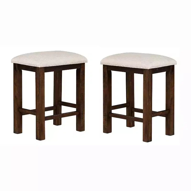2pk 25" Foret Rustic Counter Height Barstools Rustic Oak - HOMES: Inside + Out