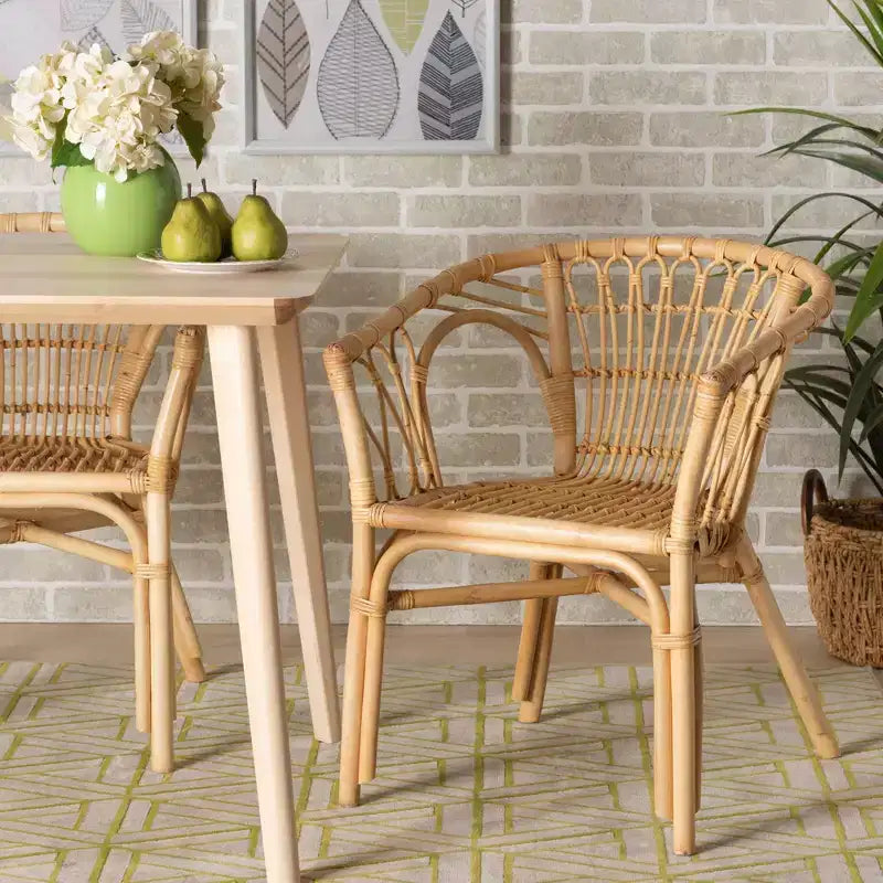 Kaka Rattan Dining Chair Natural/Brown - bali & pari