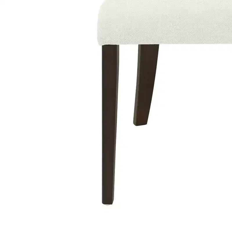 Christopher Knight Home Set of 2 Aaron Rubberwood Upholstered Dining Chairs with Curved Open Back Beige/Dark Brown