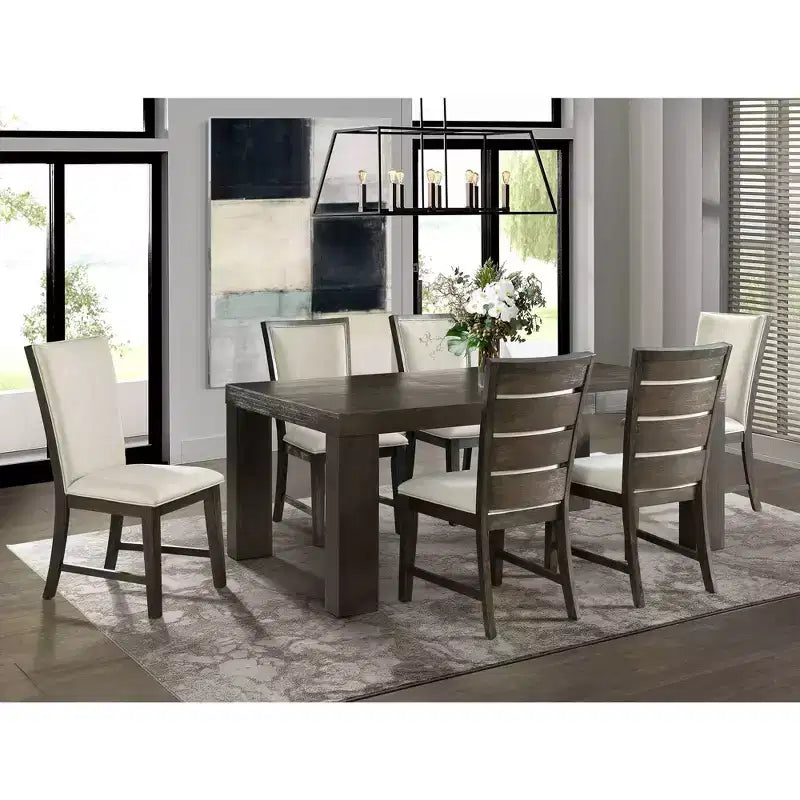 Jasper Slat Back Side Chair Set Toasted Walnut - Picket House Furnishings: Upholstered, Polyester, Wood Frame, 300lb Capacity