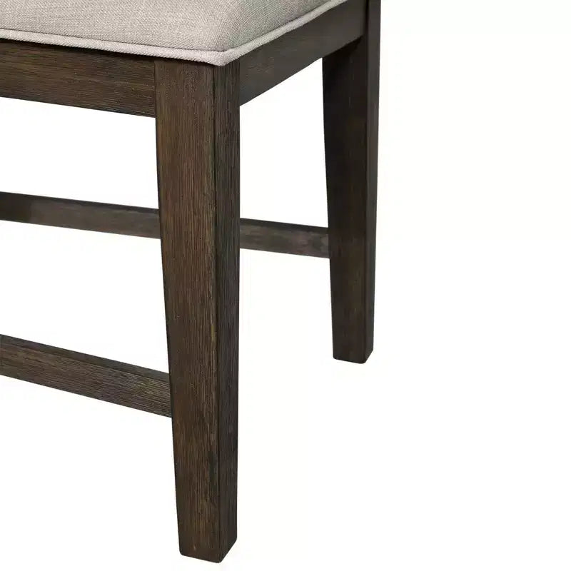 Jasper Slat Back Side Chair Set Toasted Walnut - Picket House Furnishings: Upholstered, Polyester, Wood Frame, 300lb Capacity