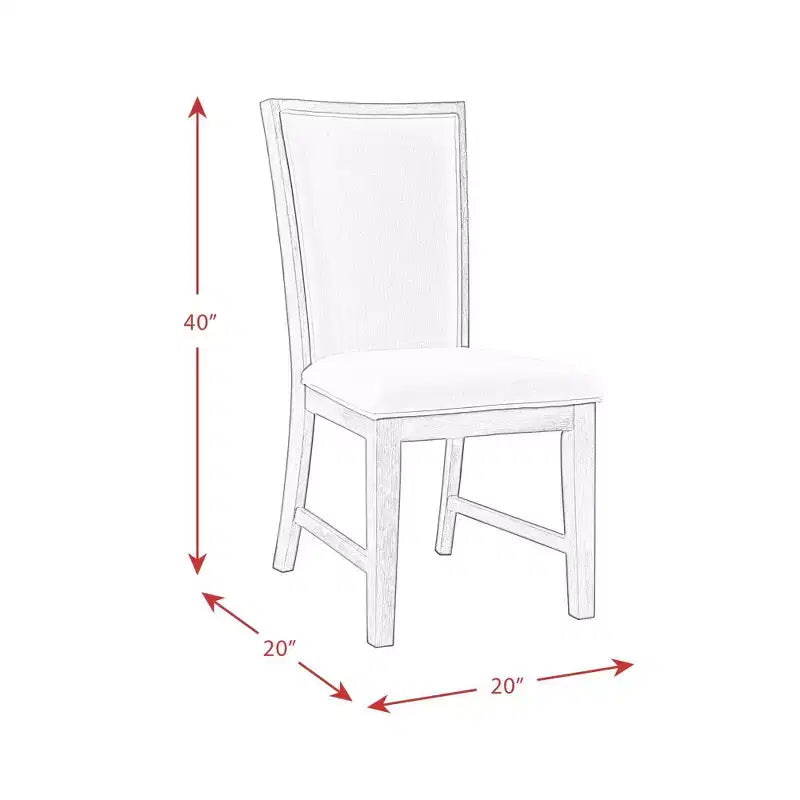 Jasper Slat Back Side Chair Set Toasted Walnut - Picket House Furnishings: Upholstered, Polyester, Wood Frame, 300lb Capacity