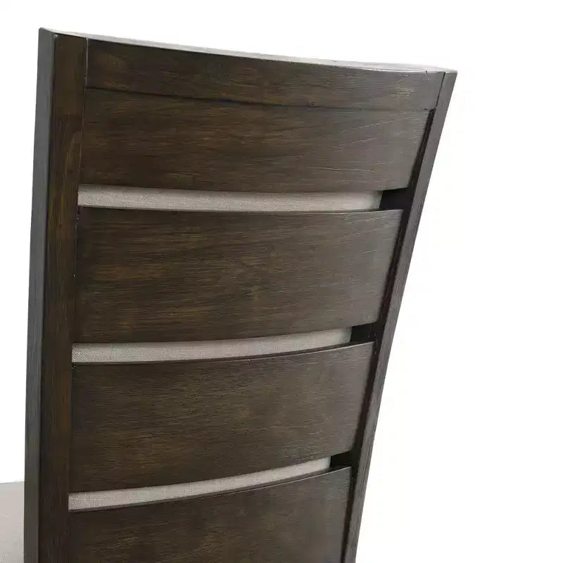 Jasper Slat Back Side Chair Set Toasted Walnut - Picket House Furnishings: Upholstered, Polyester, Wood Frame, 300lb Capacity