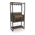 Orella Rustic Baker's Rack Reclaimed Oak - miBasics: Industrial Style, 3 Fixed Shelves, Metal Frame, 67"H