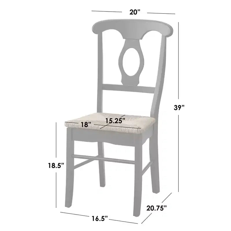 Buylateral 5pc Thorton Farmhouse 40" Round Dining Set Black
