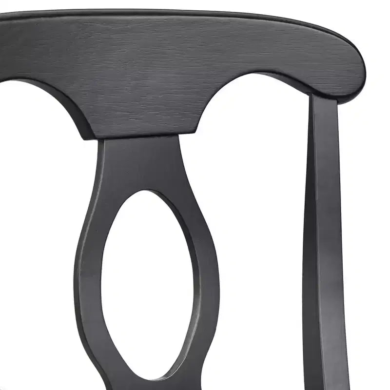 Buylateral 5pc Thorton Farmhouse 40" Round Dining Set Black
