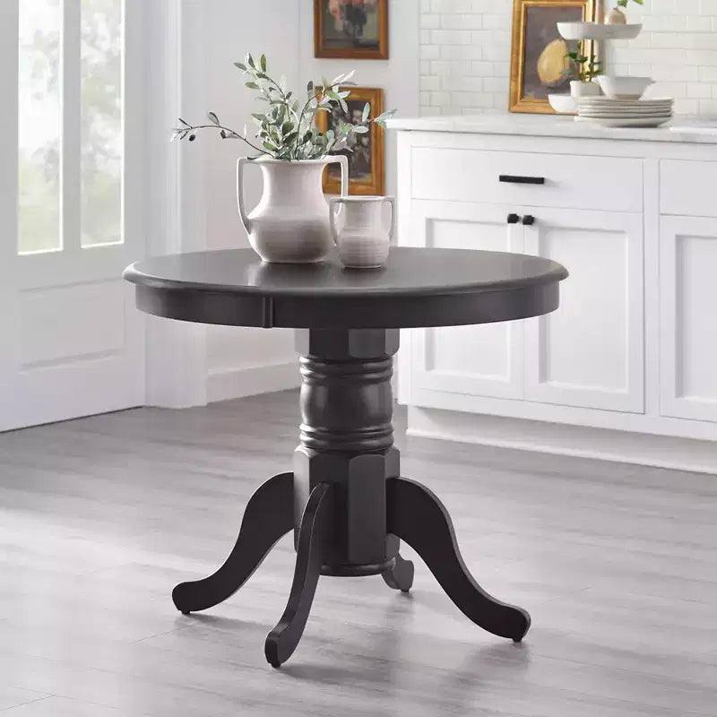 Buylateral 5pc Thorton Farmhouse 40" Round Dining Set Black