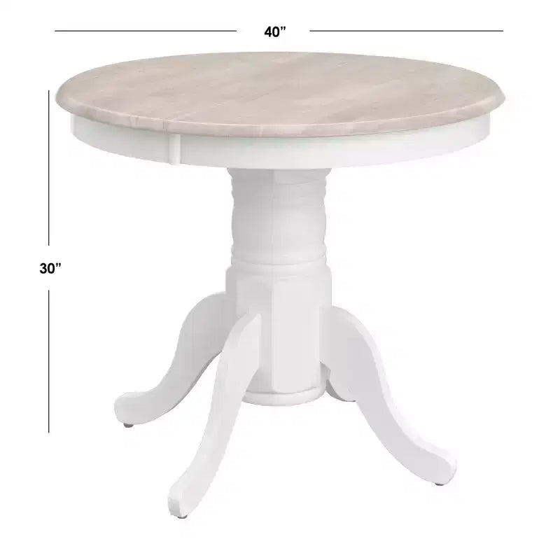 Buylateral 5pc Thorton Farmhouse 40" Round Dining Set Black