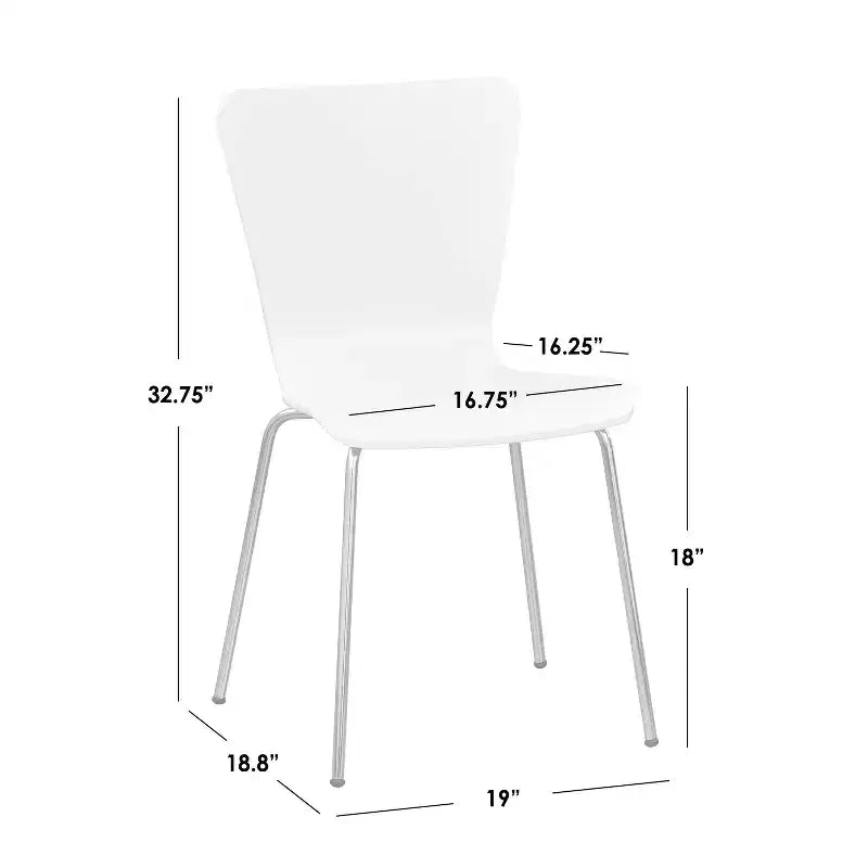 Buylateral 3pc Hillboro Modern Dining Set Black: Round Table, Metal Frame, 2 Armless Chairs