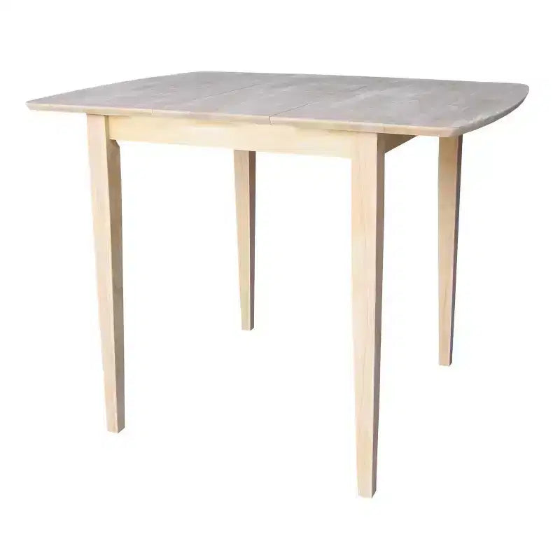 36" Extendable Dining Table with Butterflyand Shaker Styled Legs Unfinished - International Concepts
