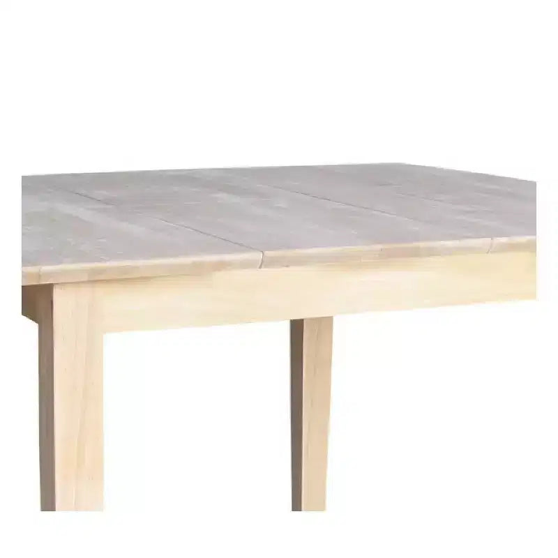 36" Extendable Dining Table with Butterflyand Shaker Styled Legs Unfinished - International Concepts