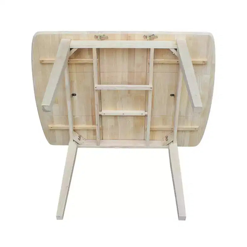 36" Extendable Dining Table with Butterflyand Shaker Styled Legs Unfinished - International Concepts