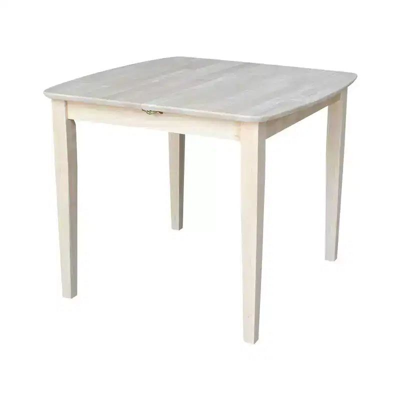 36" Extendable Dining Table with Butterflyand Shaker Styled Legs Unfinished - International Concepts