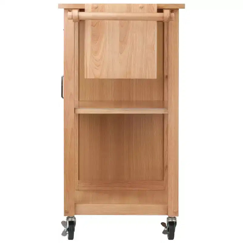 Douglas Kitchen Cart Natural - Winsome: Mobile Island with Storage & Towel Holder