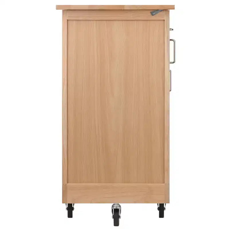 Douglas Kitchen Cart Natural - Winsome: Mobile Island with Storage & Towel Holder