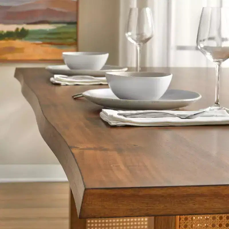 Lifestorey 5pcs Felicity Modern Dining Set Colonial Oak/Beige