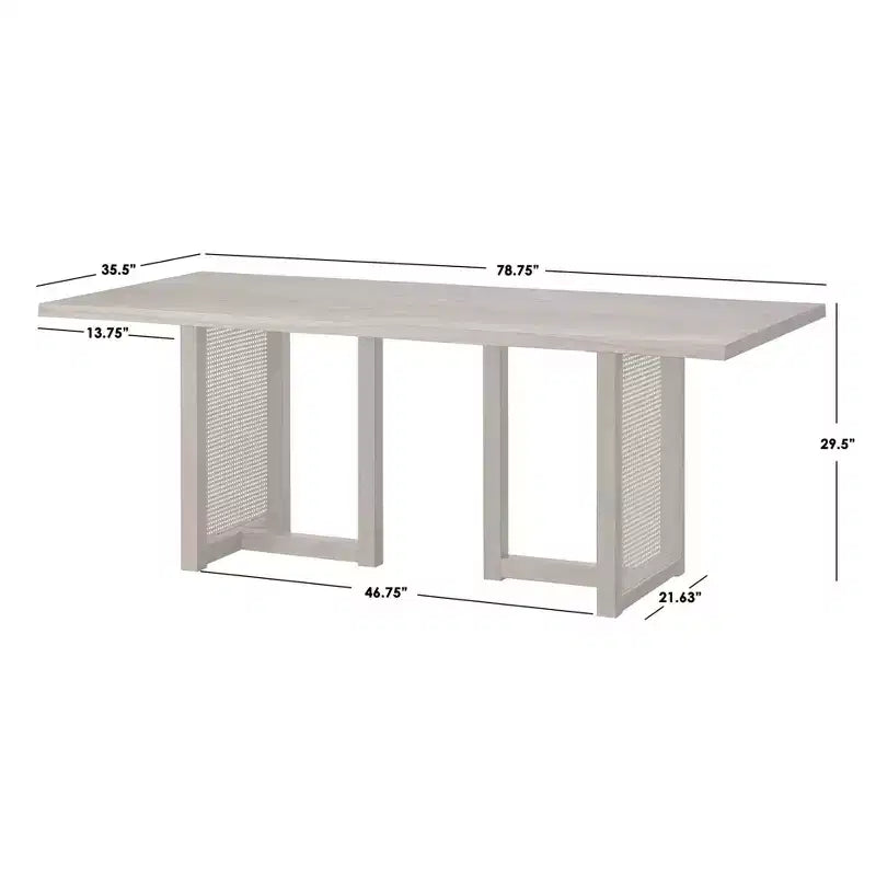 Lifestorey 5pcs Felicity Modern Dining Set Colonial Oak/Beige