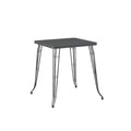 Carson Square Bar Height Table Gray - Boraam: 42.25" Farmhouse Style, Metal Frame, Seats 2