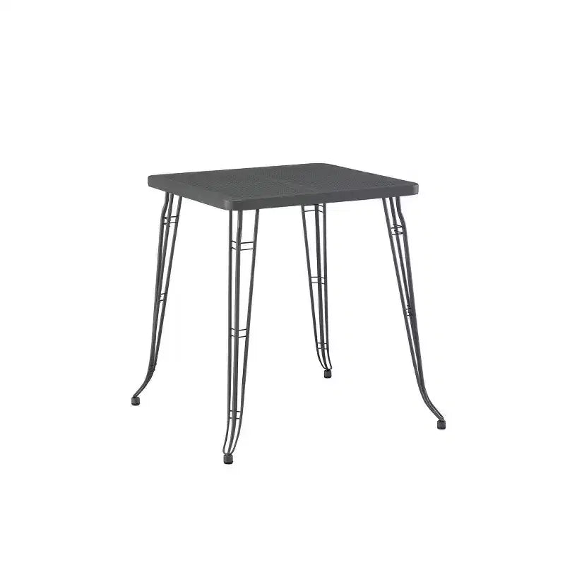 Carson Square Bar Height Table Gray - Boraam: 42.25" Farmhouse Style, Metal Frame, Seats 2