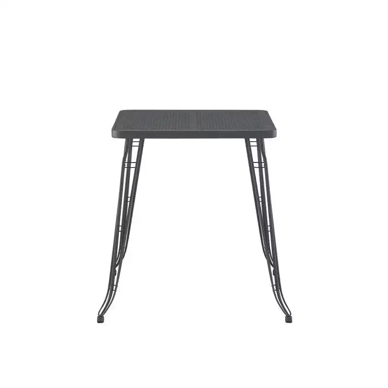 Carson Square Bar Height Table Gray - Boraam: 42.25" Farmhouse Style, Metal Frame, Seats 2