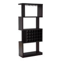 Robin Contemporary 4 Tier Wine Stand Cappuccino - miBasics: Holds 24 Bottles, Stemware Storage