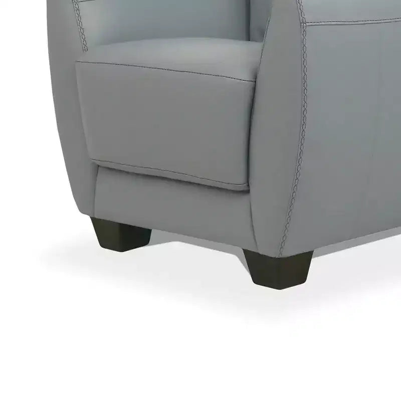 33" Valeria Chair Leather Green - Acme Furniture: Modern Polyester Upholstery, Wood Block Legs