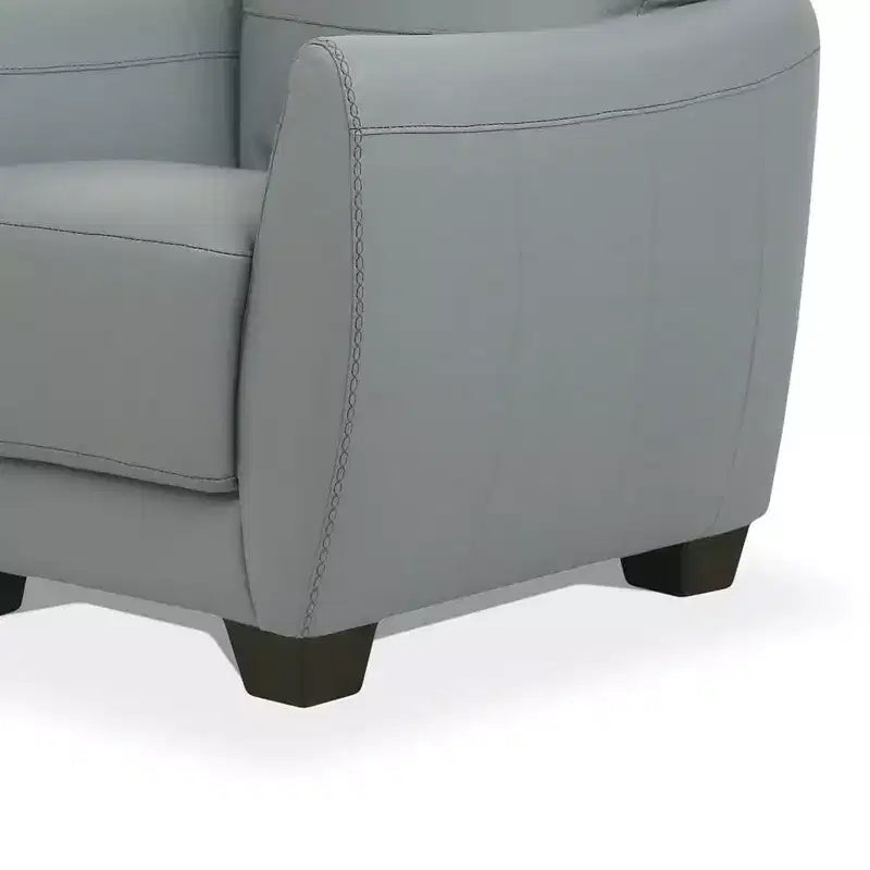 33" Valeria Chair Leather Green - Acme Furniture: Modern Polyester Upholstery, Wood Block Legs
