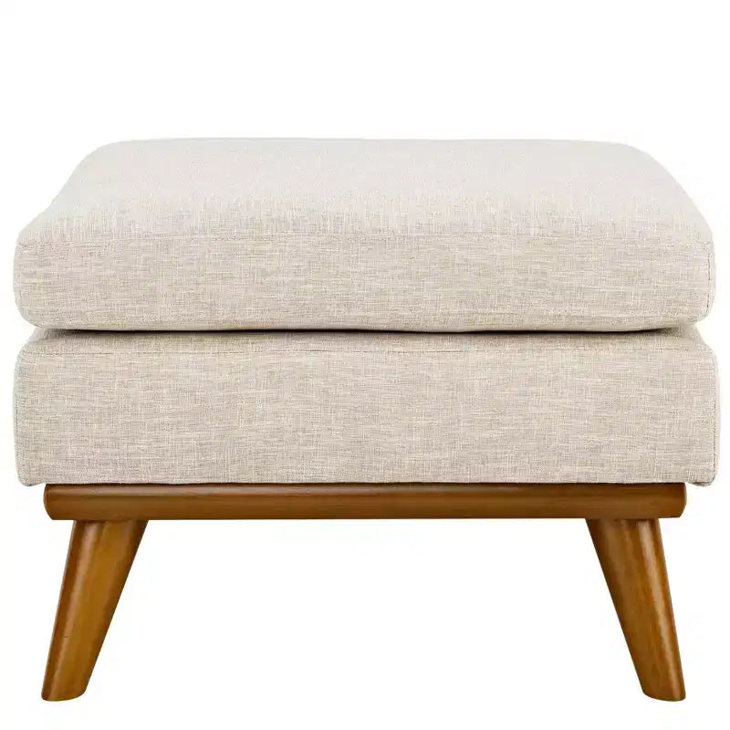 Engage Upholstered Fabric Ottoman Beige - Modway