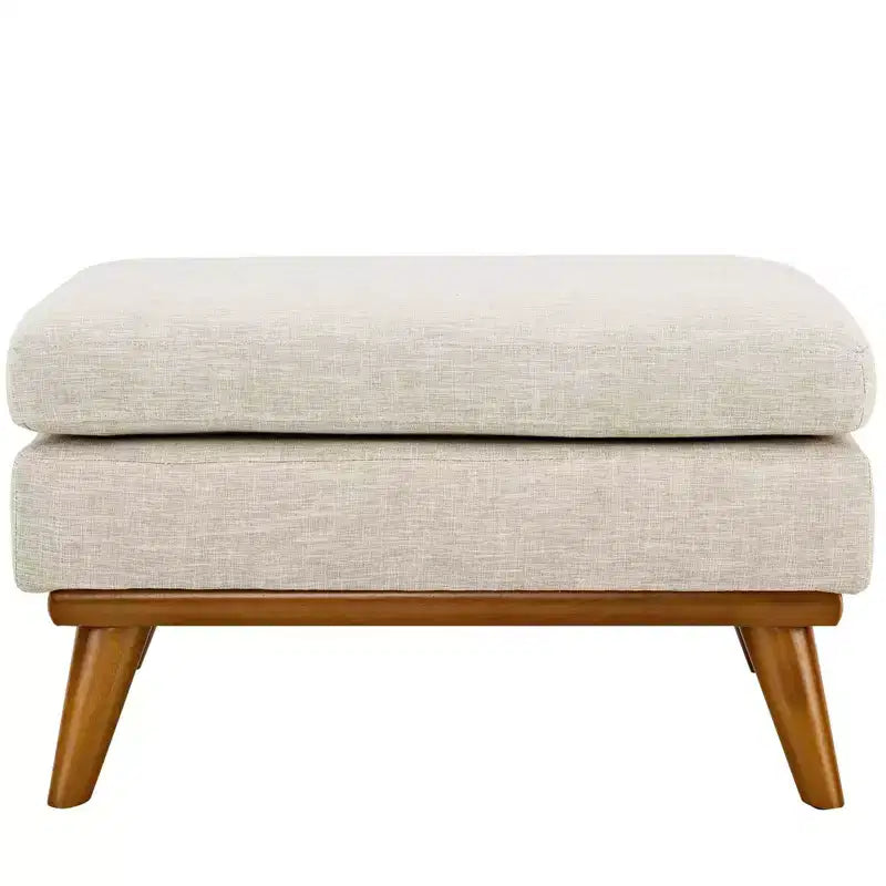 Engage Upholstered Fabric Ottoman Beige - Modway