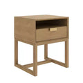 22" Luke Wood Nightstand with Open Cubby, Farmhouse Rustic Style - Nathan James