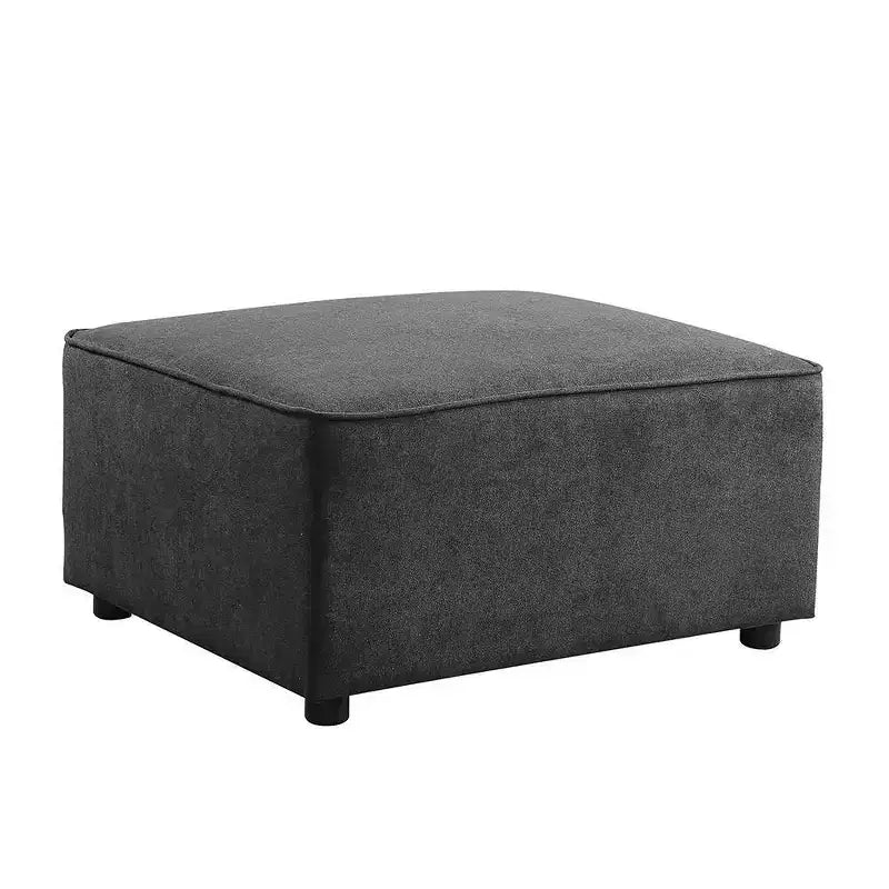 33" Silvester Ottoman Gray Fabric - Acme Furniture