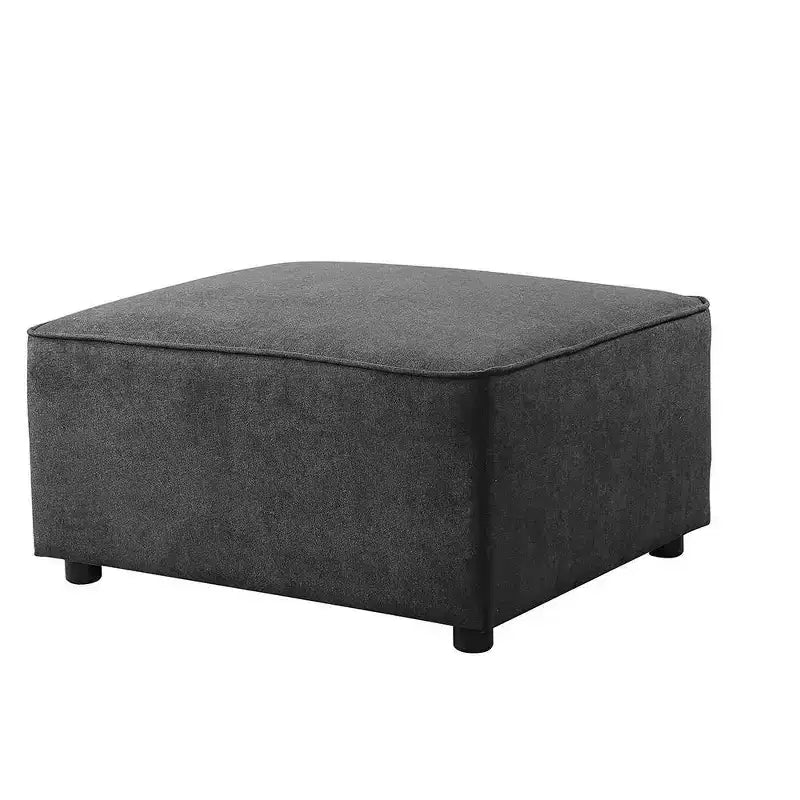 33" Silvester Ottoman Gray Fabric - Acme Furniture