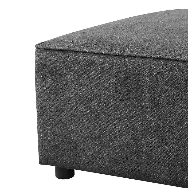 33" Silvester Ottoman Gray Fabric - Acme Furniture