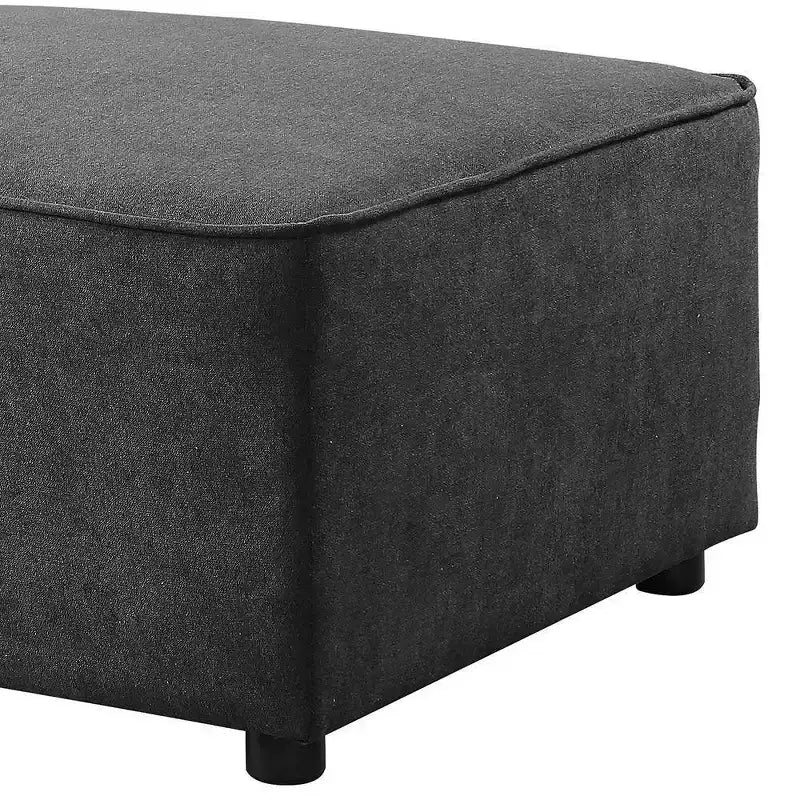 33" Silvester Ottoman Gray Fabric - Acme Furniture