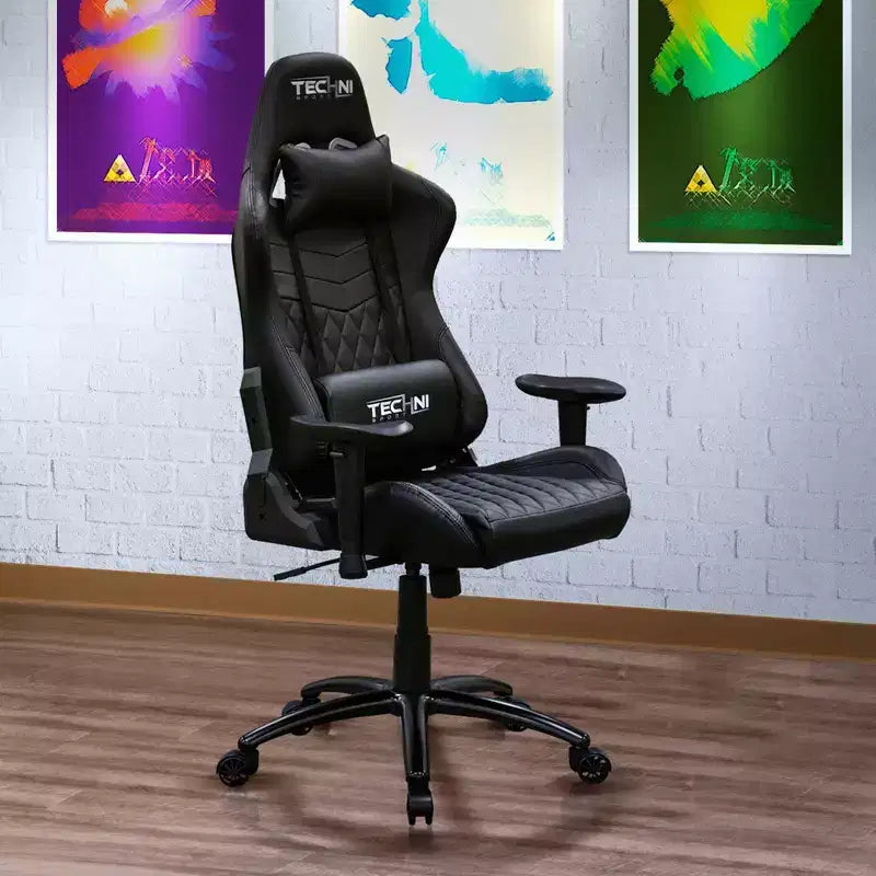 Ts-5100 Ergonomic High Back Racer Style Video Gaming Chair - Techni Sport: Swivel, Adjustable