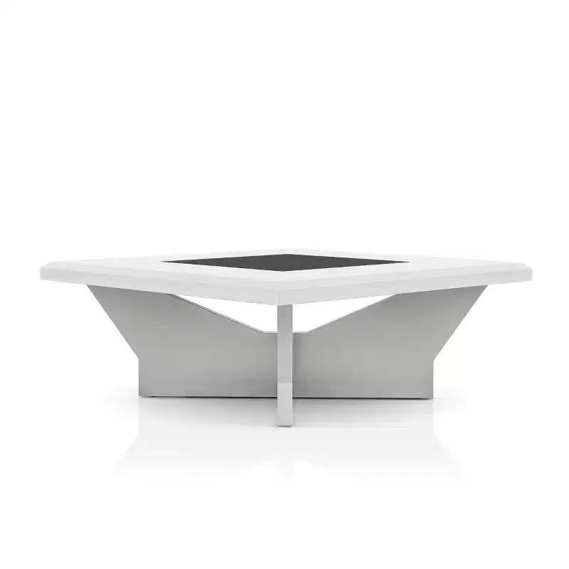 miBasics Manke Square Contemporary Modern Coffee Table White