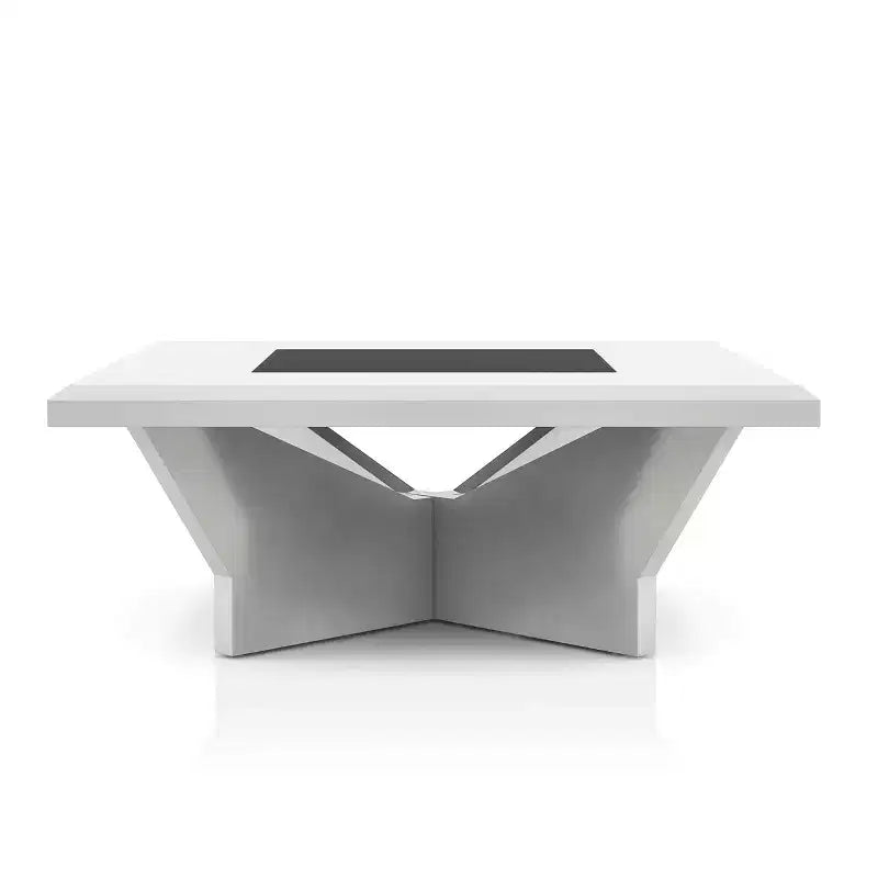 miBasics Manke Square Contemporary Modern Coffee Table White