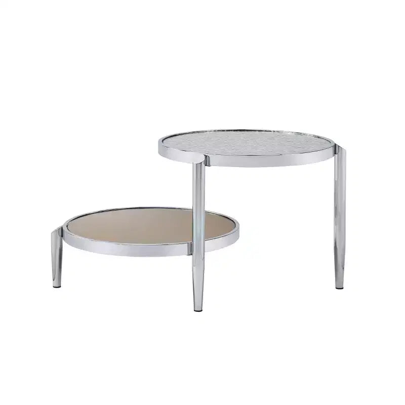 Acme Furniture Abbe Coffee Glass Table Chrome Finish