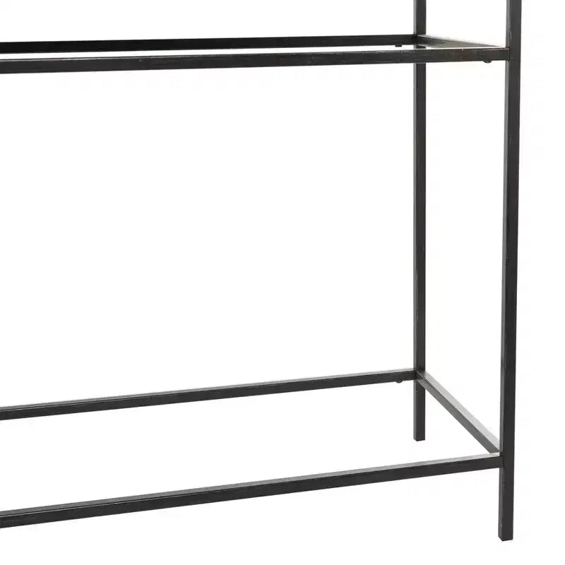 Rustic Metal Console Table Brown - Olivia & May: Wood Top, No Assembly, Entryway Furniture