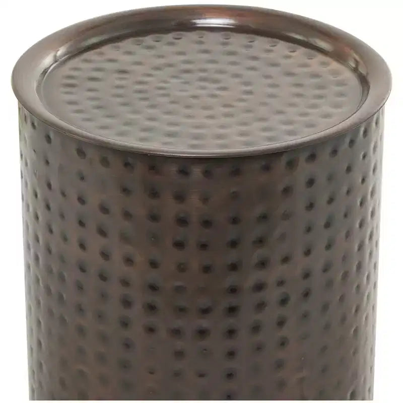 Metal Cylinder Accent Tables (Set of 3) Brown - Olivia & May