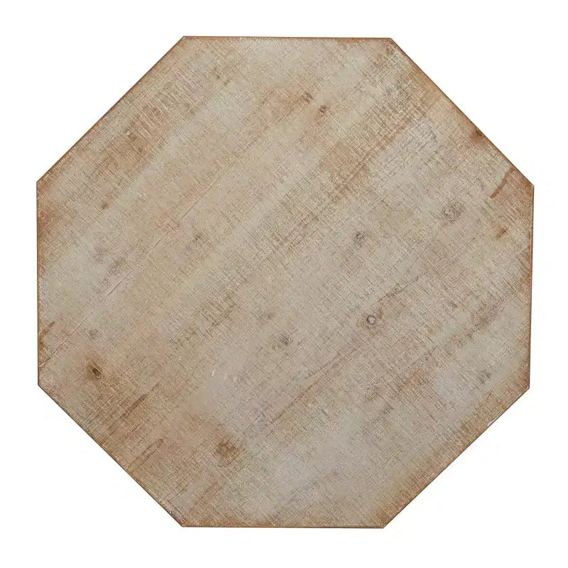 Farmhouse Whitewashed Wood Accent Table Brown - Olivia & May: Handcrafted, No Assembly Required