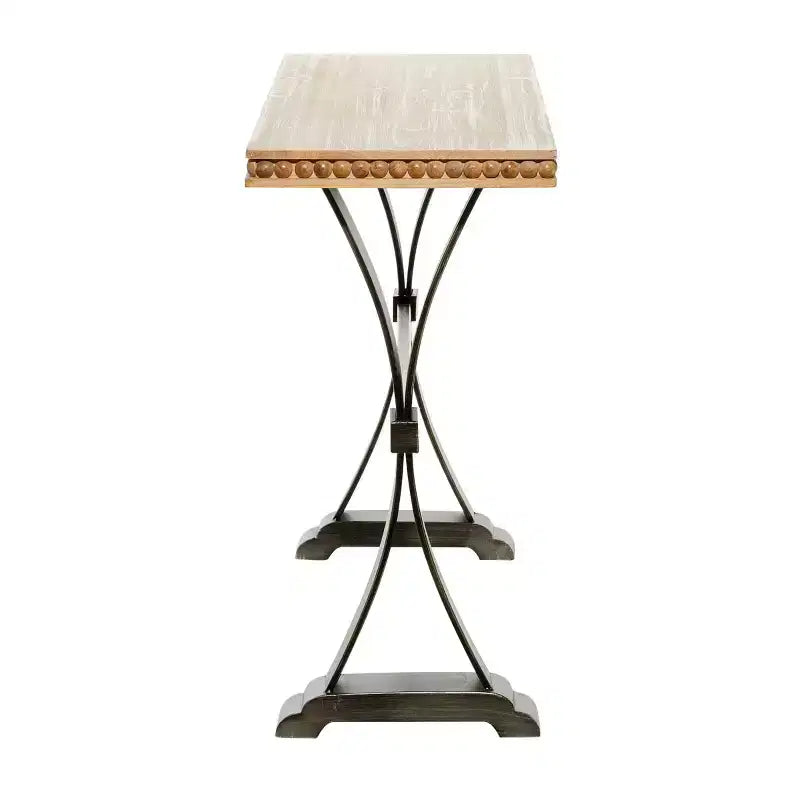 Industrial Wood Console Table Brown - Olivia & May