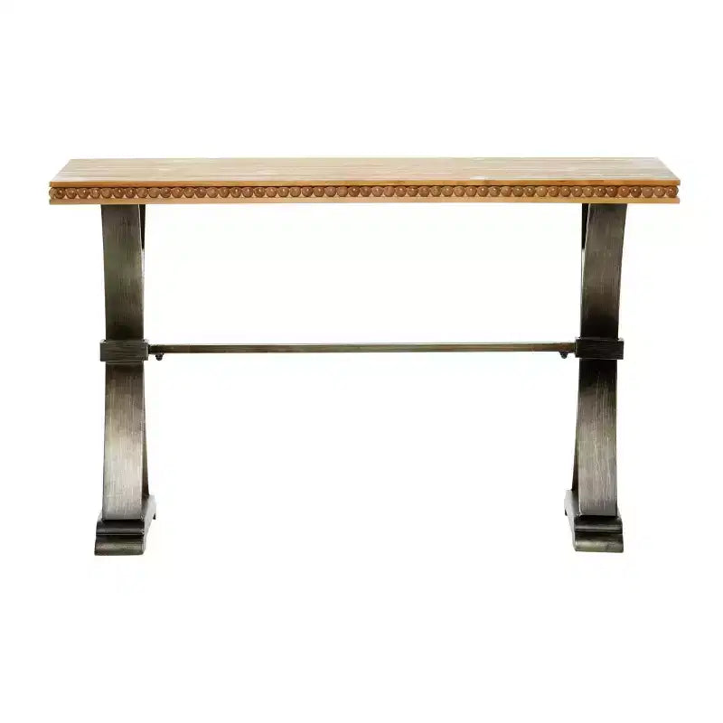 Industrial Wood Console Table Brown - Olivia & May