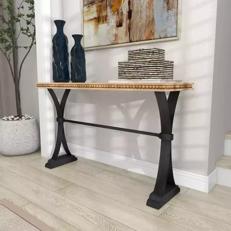 Industrial Wood Console Table Brown - Olivia & May