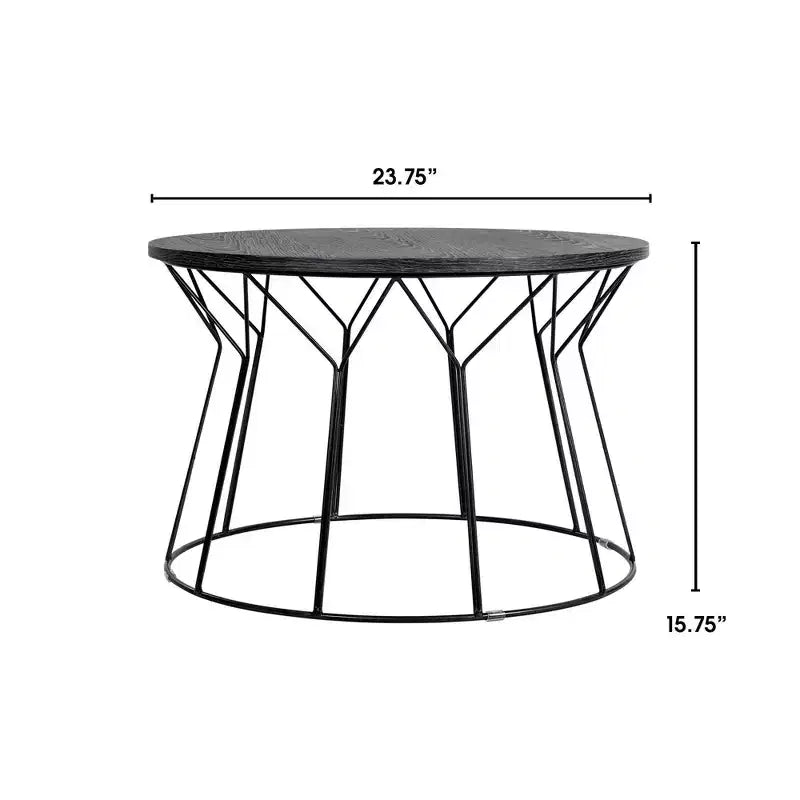 Fleur Coffee Table Noir Black - Adore Decor