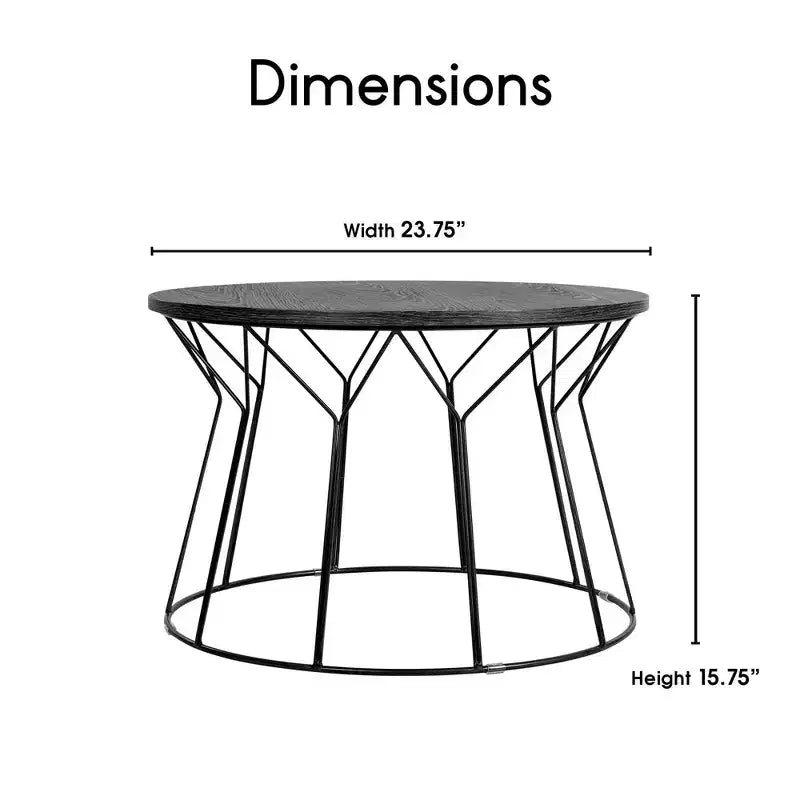 Fleur Coffee Table Noir Black - Adore Decor
